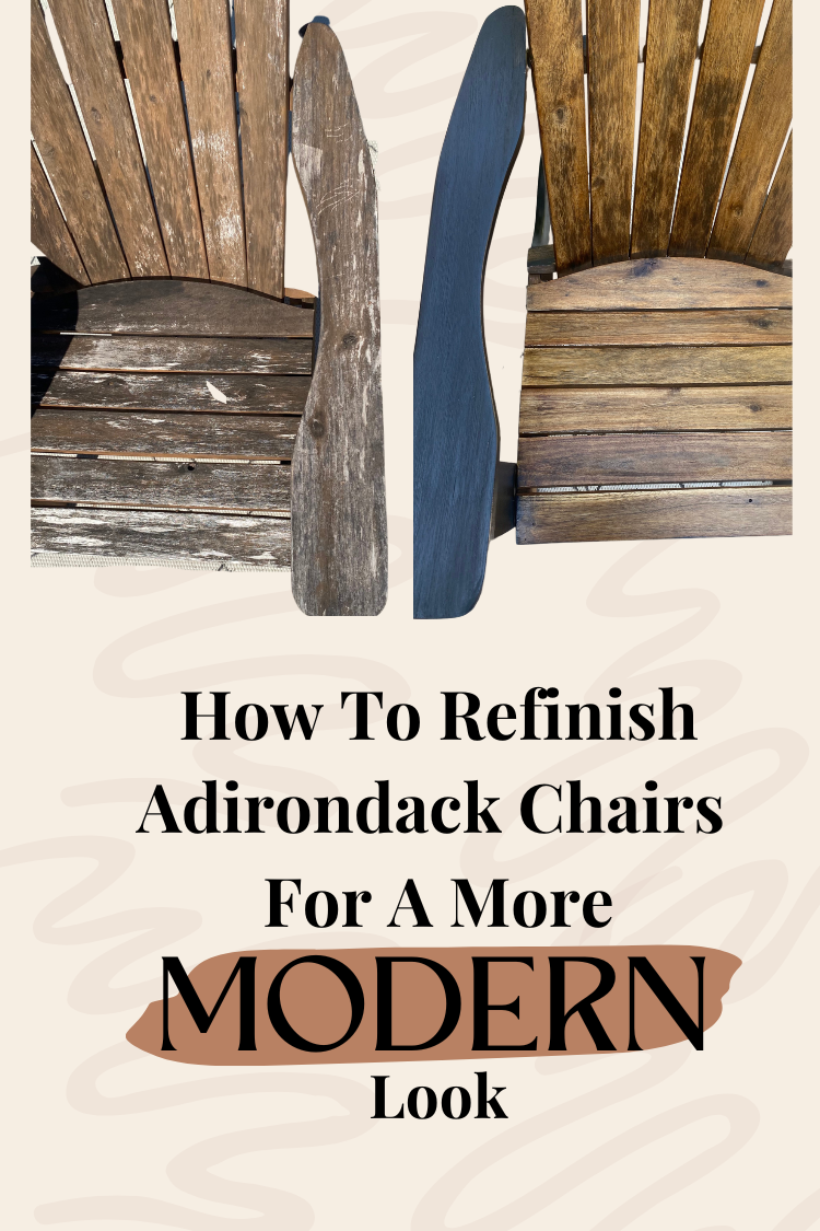 Refinishing wood discount adirondack chairs